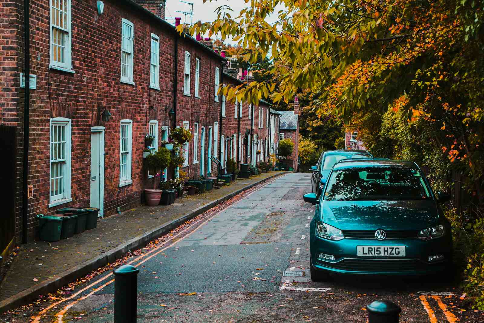 A quiet street of terraced houses
